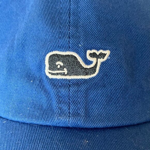 Vineyard Vines Blue Hat Embroidered Whale Adjustable Strapback Cap Classic Logo - Picture 3 of 11